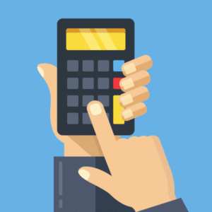 Illustration of a lawyer holding a calculator to estimate potential wrongful death compensation
